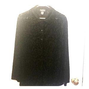 4/$25 Notations black size medium blouse